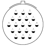 Mating face view of pin layout