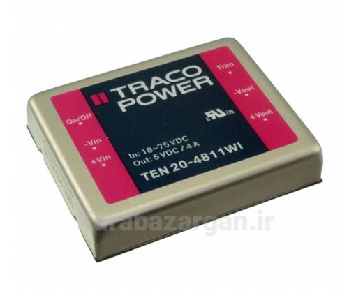 مبدل DC‑DC ایزوله Traco Power THN20-4811WI – توان ۲۰ وات