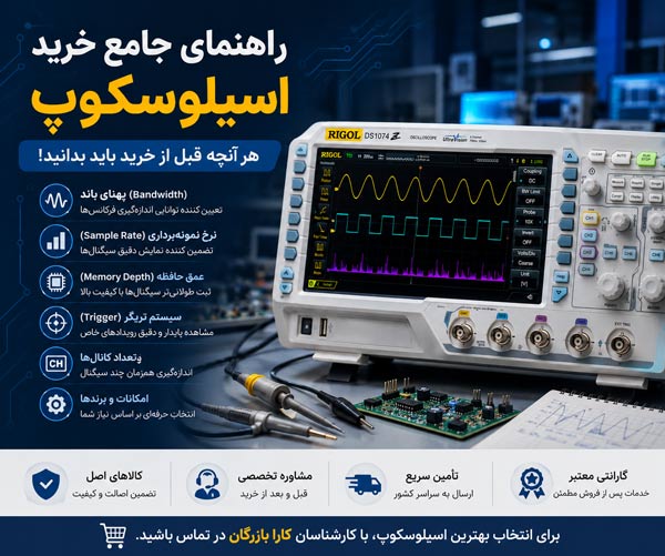 راهنمای خرید اسیلوسکوپ دیجیتال 10 راهنمای خرید اسیلوسکوپ دیجیتال و انتخاب بهترین اسیلوسکوپ برای اندازهگیری سیگنالهای الکترونیکی
