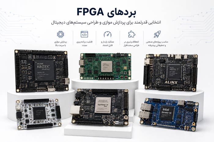 FPGA_KARA_01 برد FPGA Xilinx Zynq مناسب طراحی سیستم های دیجیتال و پردازش پرسرعت